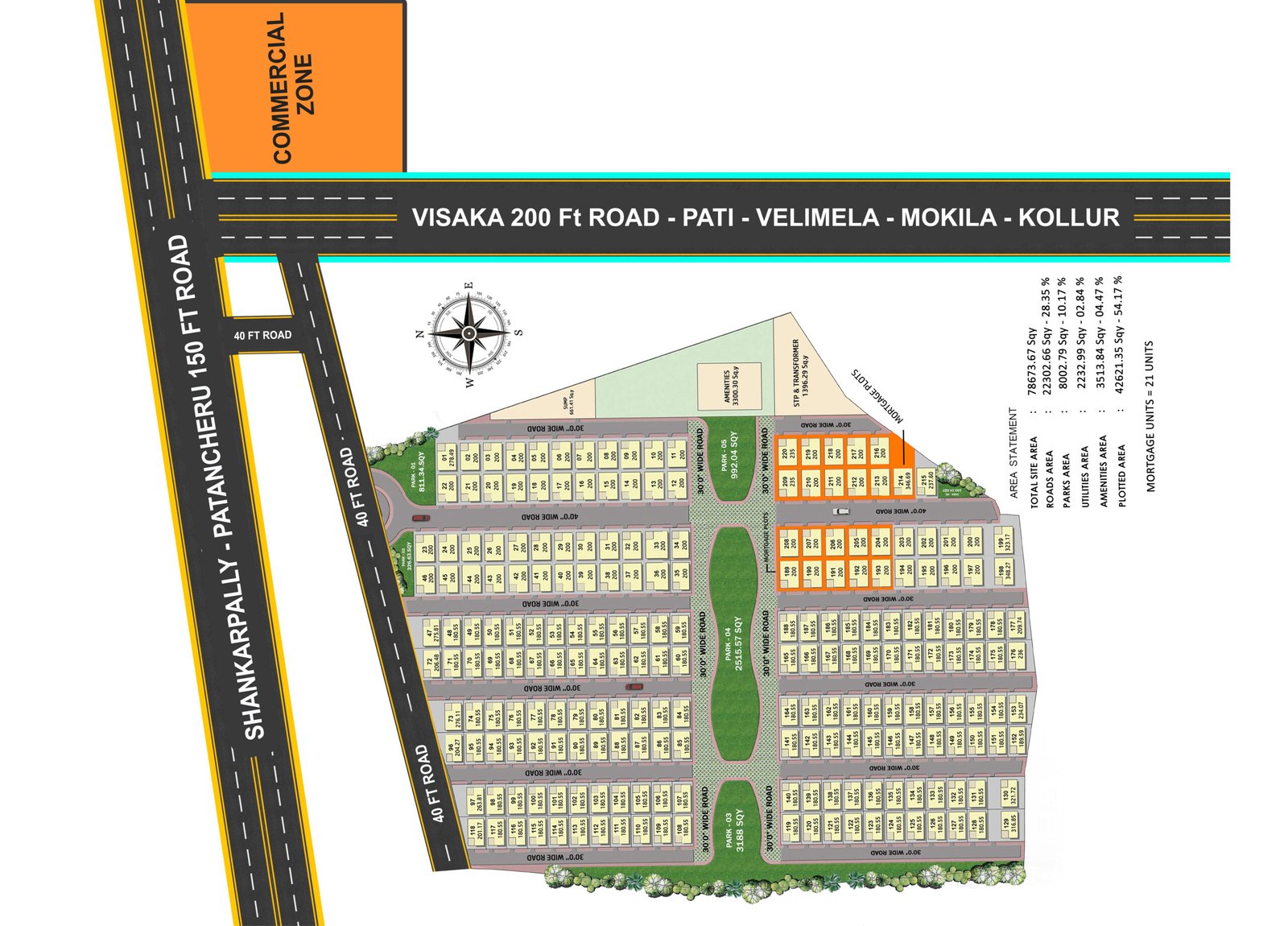 suprabhatha villas at kardanur - sslr infra developers - project layout